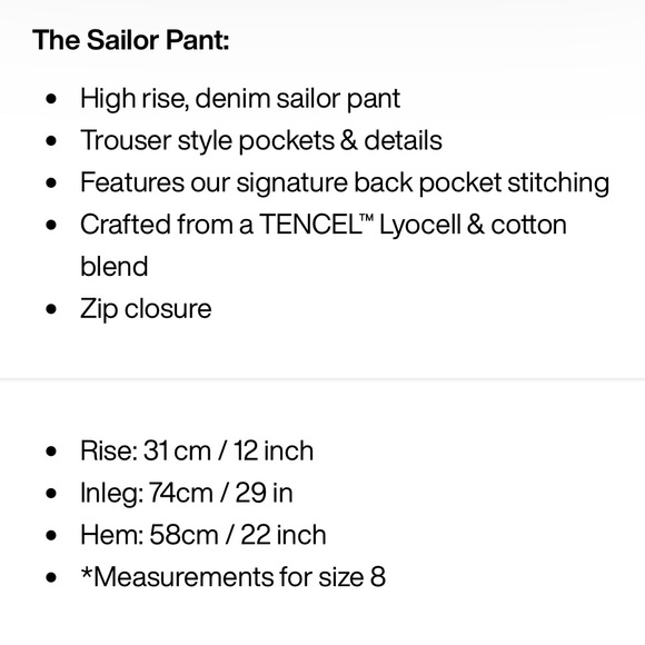 Rolla’s Sailor Jean - Peony Lyocell - US 28 Au 10 - Picture 7 of 8